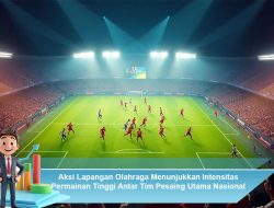 Aksi Lapangan Olahraga Menunjukkan Intensitas Permainan Tinggi Antar Tim Pesaing Utama Nasional